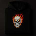 New Summer Collection Full Black Hoodie with Ghost Skull Print for Men and Boys – Comfortable, Trendy &amp; Casual Wear