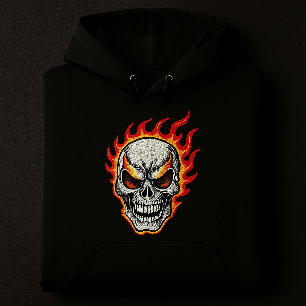 New Summer Collection Full Black Hoodie with Ghost Skull Print for Men and Boys – Comfortable, Trendy &amp; Casual Wear