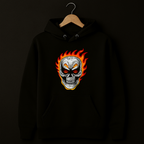 New Summer Collection Full Black Hoodie with Ghost Skull Print for Men and Boys – Comfortable, Trendy &amp; Casual Wear