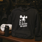 New Summer Collection Full Black Hoodie with GYM Print for Men and Boys – Comfortable, Stylish &amp; Casual Wear