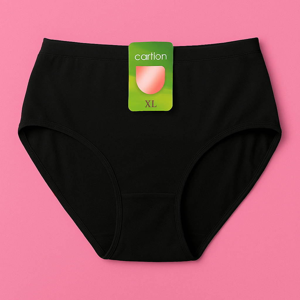Malai Soft Fabric Underwear for Women – High Quality, Comfortable &amp; Lightweight Everyday Panty in Black, Sizes S, M, L