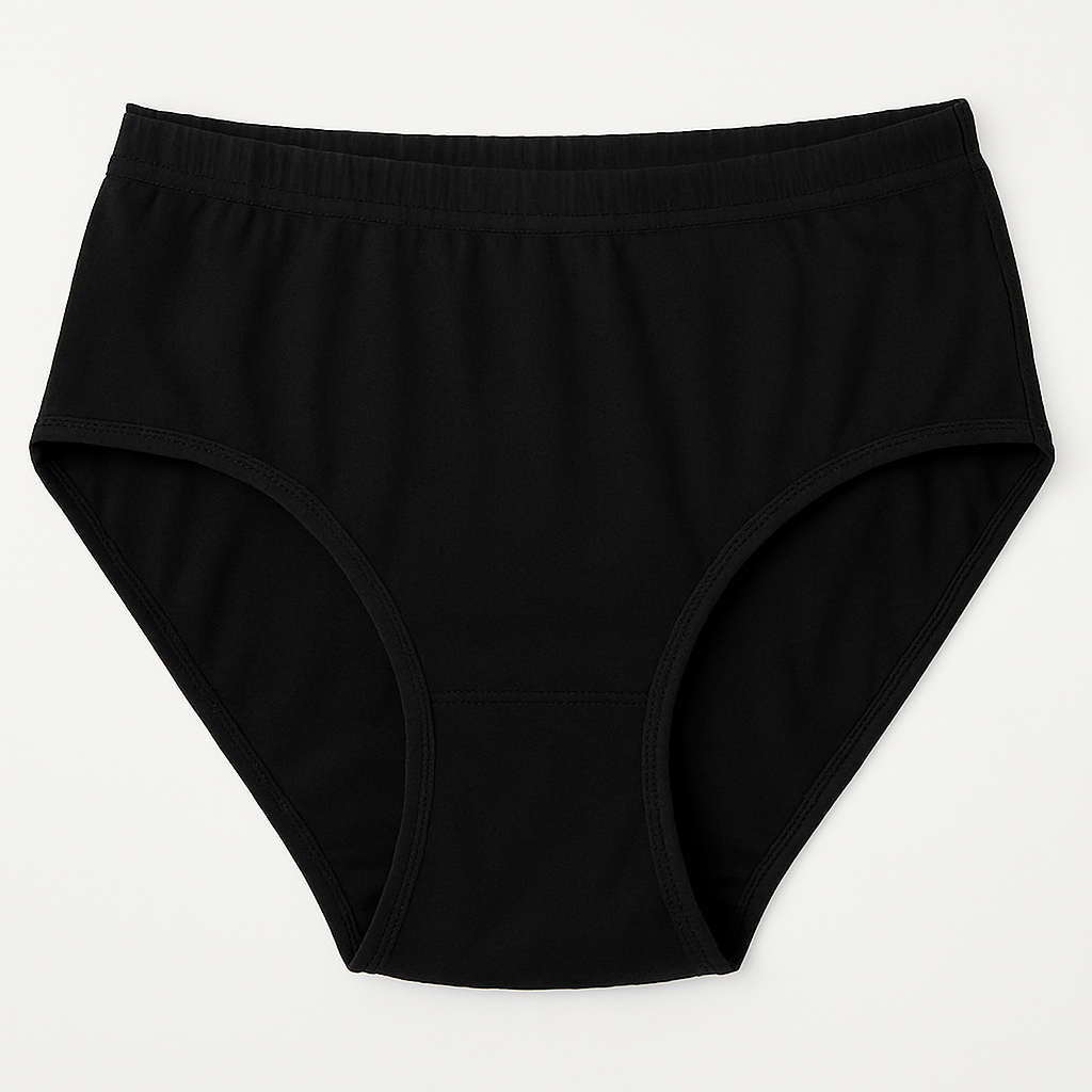 Malai Soft Fabric Underwear for Women – High Quality, Comfortable &amp; Lightweight Everyday Panty in Black, Sizes S, M, L