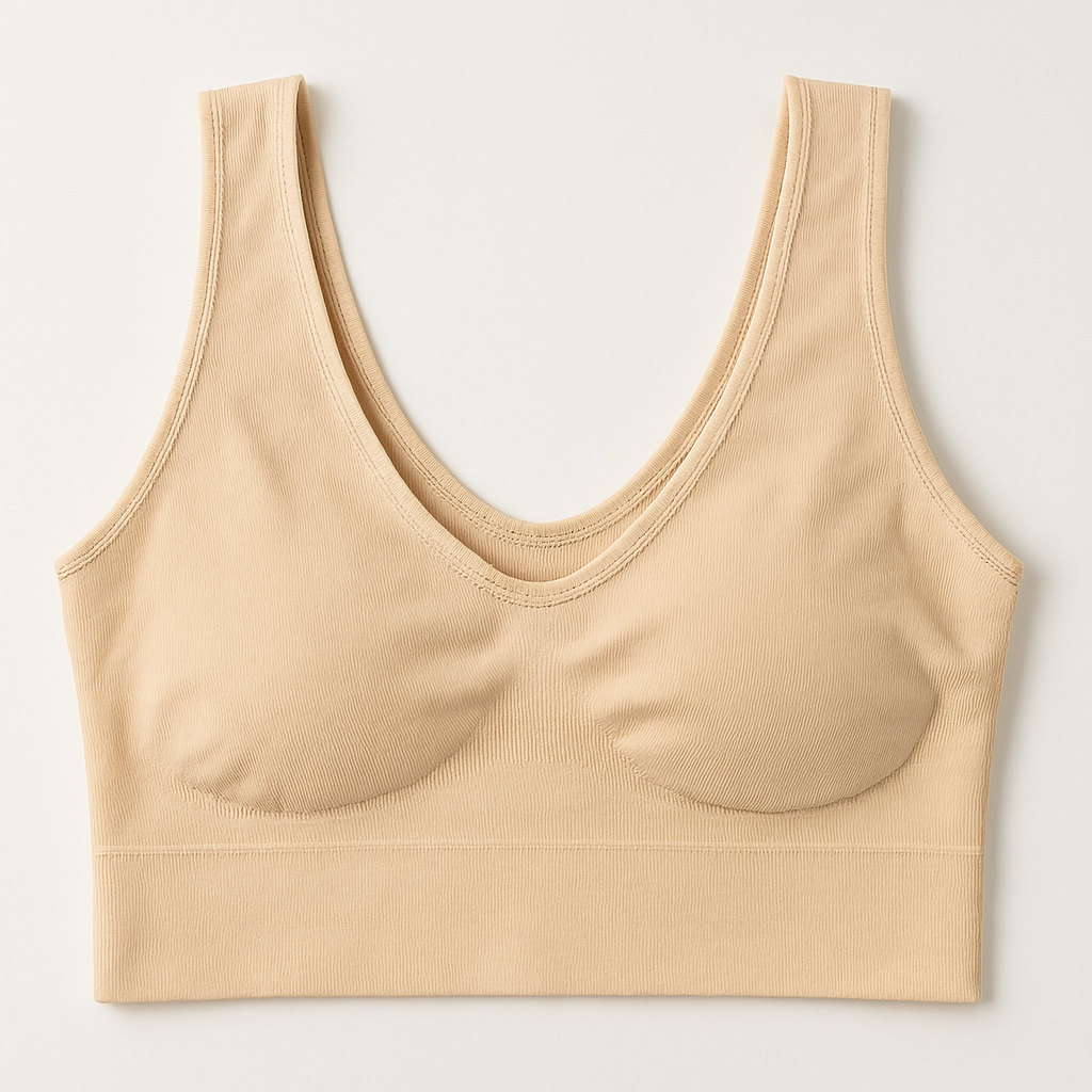Ladies Air Bra – Soft Jersey Fabric, Plain Non-Padded Design, Comfortable &amp; Lightweight Everyday Wear Lingerie in Skin Color ( Stretchable Size )