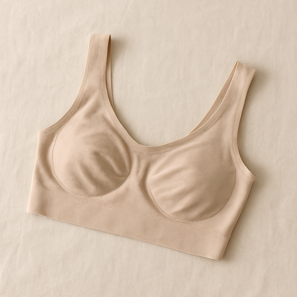 Ladies Air Bra – Soft Jersey Fabric, Plain Non-Padded Design, Comfortable &amp; Lightweight Everyday Wear Lingerie in Skin Color ( Stretchable Size )