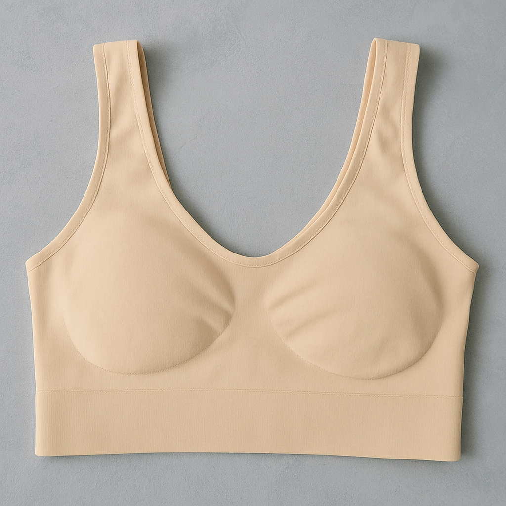 Ladies Air Bra – Soft Jersey Fabric, Plain Non-Padded Design, Comfortable &amp; Lightweight Everyday Wear Lingerie in Skin Color ( Stretchable Size )