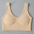 Ladies Air Bra – Soft Jersey Fabric, Plain Non-Padded Design, Comfortable &amp; Lightweight Everyday Wear Lingerie in Skin Color ( Stretchable Size )