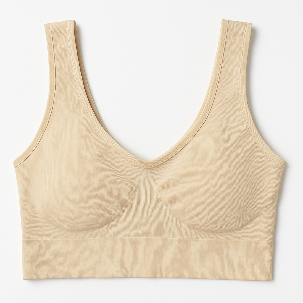 Ladies Air Bra – Soft Jersey Fabric, Plain Non-Padded Design, Comfortable &amp; Lightweight Everyday Wear Lingerie in Skin Color ( Stretchable Size )