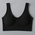 Ladies Air Bra – Soft Jersey Fabric, Plain Non-Padded Design, Comfortable &amp; Lightweight Everyday Wear Lingerie in Black Color (Stretchable Size)