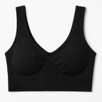 Ladies Air Bra – Soft Jersey Fabric, Plain Non-Padded Design, Comfortable &amp; Lightweight Everyday Wear Lingerie in Black Color (Stretchable Size)