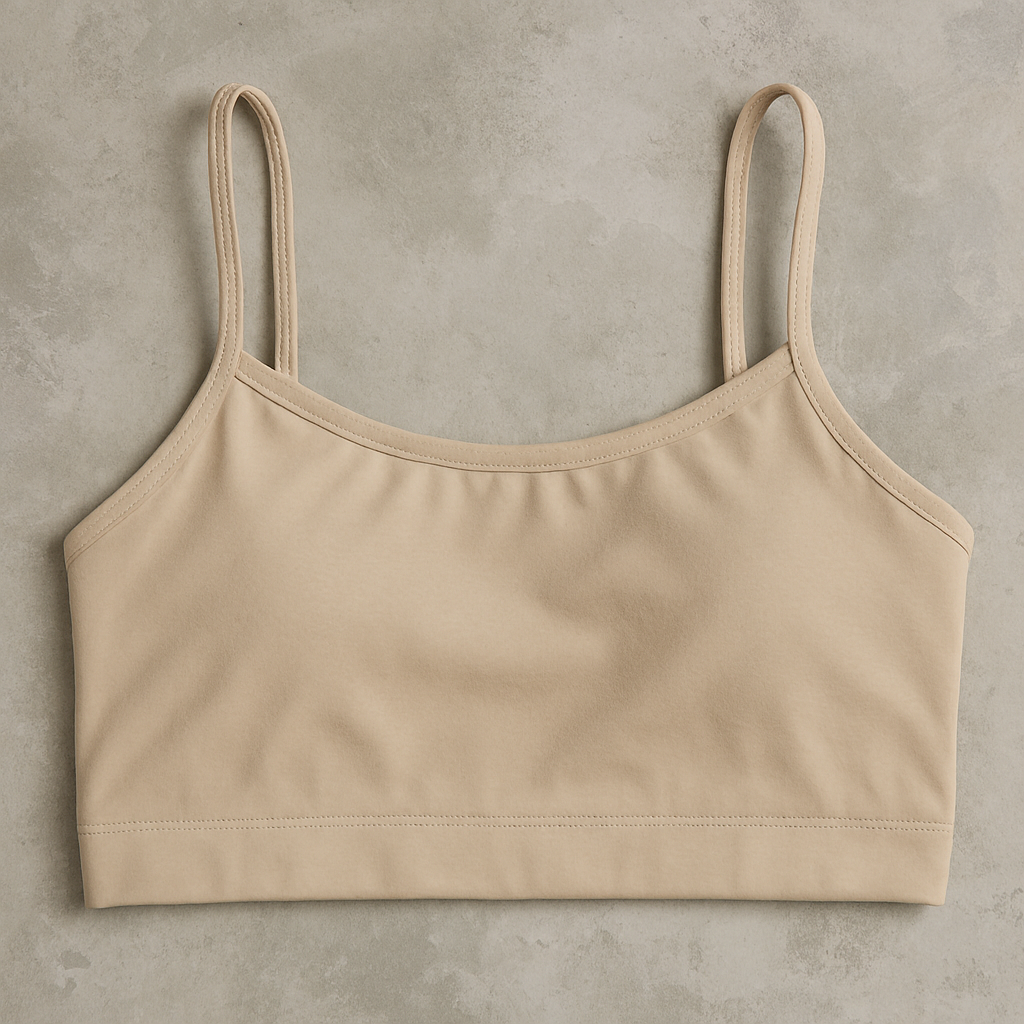 Teenagers’ Malai Non-Padded Bra – Soft, Lightweight &amp; Comfortable Everyday Wear Lingerie, Plain Design in Beige, Sizes 28, 30, 32