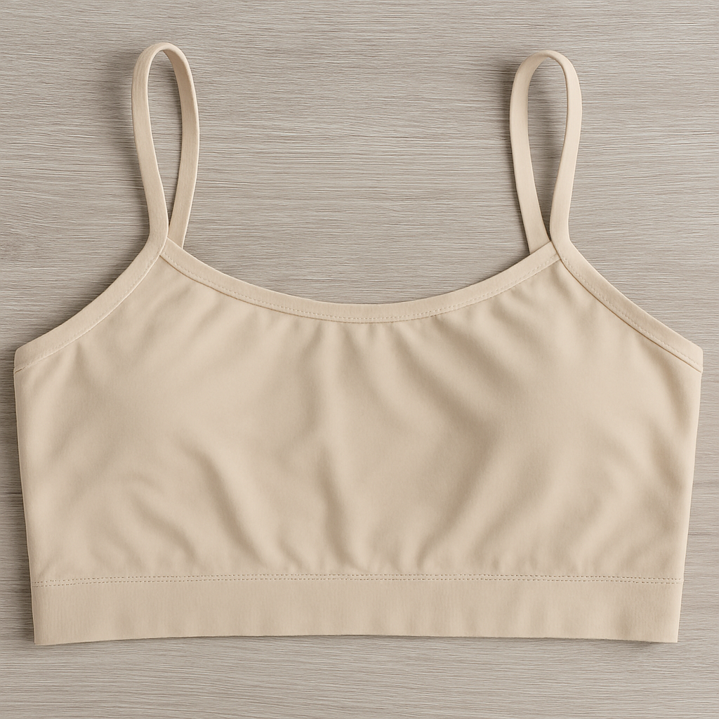 Teenagers’ Malai Non-Padded Bra – Soft, Lightweight &amp; Comfortable Everyday Wear Lingerie, Plain Design in Beige, Sizes 28, 30, 32
