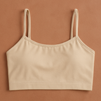 Teenagers’ Malai Non-Padded Bra – Soft, Lightweight &amp; Comfortable Everyday Wear Lingerie, Plain Design in Beige, Sizes 28, 30, 32