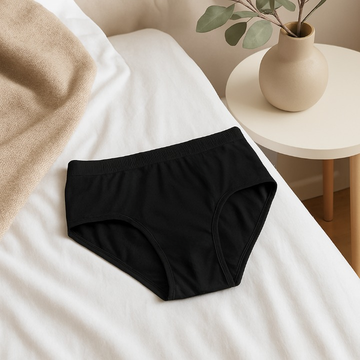 Jersey Plain Panty for Women – High Quality Soft &amp; Lightweight Fabric, Black (S, M, L)