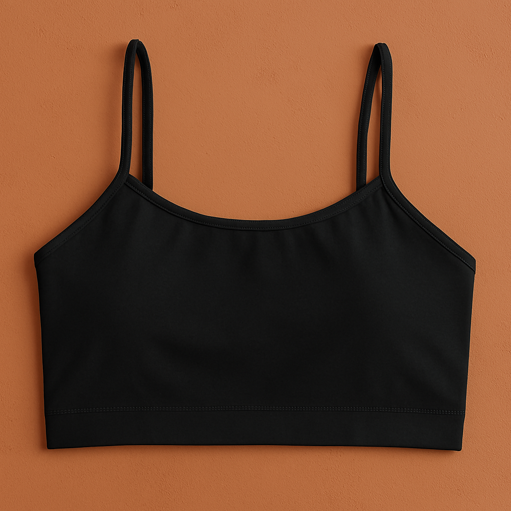 Teenagers’ Malai Non-Padded Bra – Soft, Lightweight &amp; Comfortable Everyday Wear Lingerie, Plain Design in Black, Sizes 28, 30, 32