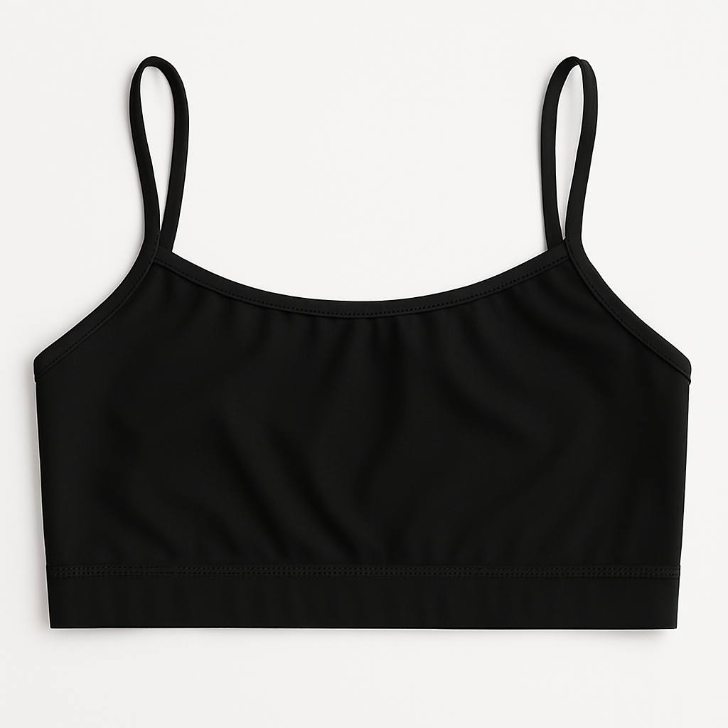 Teenagers’ Malai Non-Padded Bra – Soft, Lightweight &amp; Comfortable Everyday Wear Lingerie, Plain Design in Black, Sizes 28, 30, 32