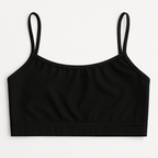 Teenagers’ Malai Non-Padded Bra – Soft, Lightweight &amp; Comfortable Everyday Wear Lingerie, Plain Design in Black, Sizes 28, 30, 32