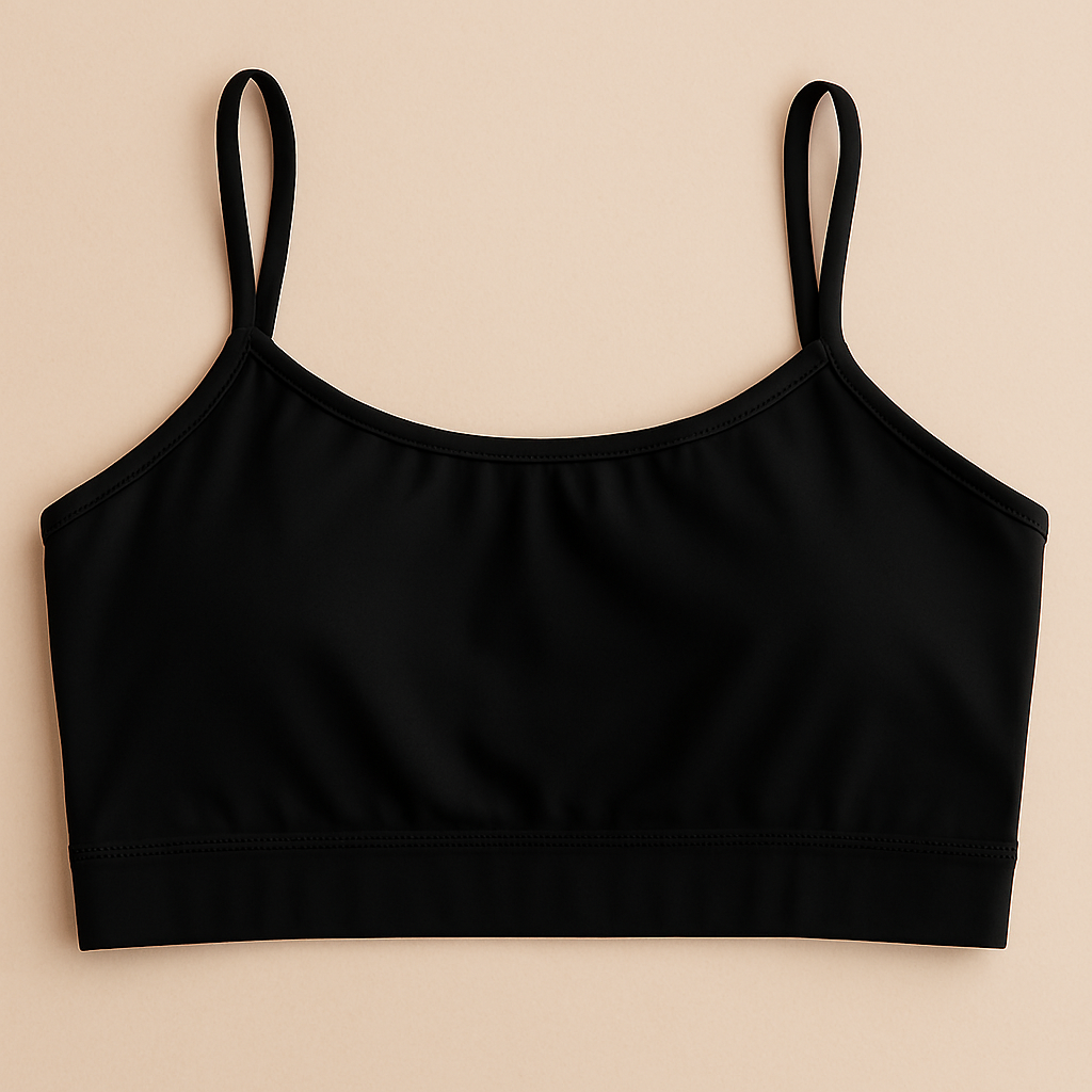 Teenagers’ Malai Non-Padded Bra – Soft, Lightweight &amp; Comfortable Everyday Wear Lingerie, Plain Design in Black, Sizes 28, 30, 32