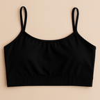 Teenagers’ Malai Non-Padded Bra – Soft, Lightweight &amp; Comfortable Everyday Wear Lingerie, Plain Design in Black, Sizes 28, 30, 32