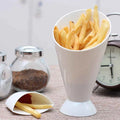 French Fries Cup potato Fries Holder with ketchup Holder for Sauce (Random Color )