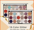 Mocallure Professional 18-Color Glitter Eyeshadow Palette – Bold, Shimmering Shades for Every Look