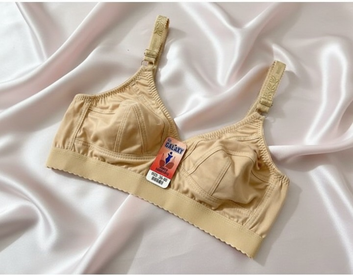 Plain Non-Padded Cotton Bra – Lightweight &amp; Comfortable Everyday Wear | Beige, Sizes 32–42