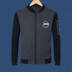 New Winter Collection Charcoal Grey “Smile” Printed Zipper Jacket for Men &amp; Boys – Premium French Fleece, Stylish, Warm &amp; Comfortable Winter Wear (M, L, XL)
