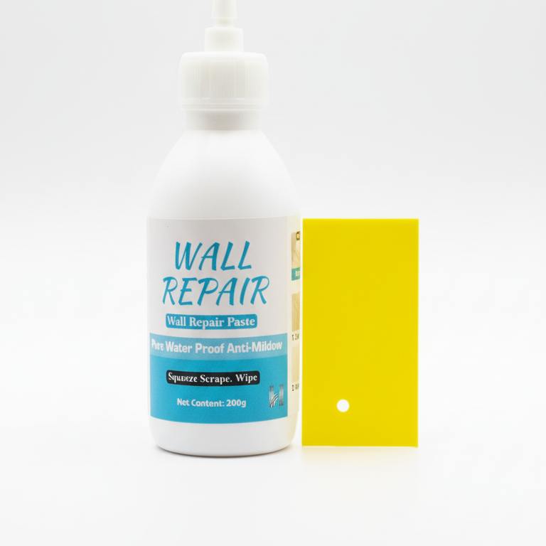 Wall Repair Paste 200gm – White Waterproof Crack Filler With Scraper, Wall Putty &amp; Hole Mending Agent for Damaged Walls and Joints