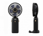 LED Digital Display Rechargeable Fan with USB Cable – Portable Mini Cooling Fan with Adjustable Speed, Battery Indicator &amp; Easy Charging (random color)