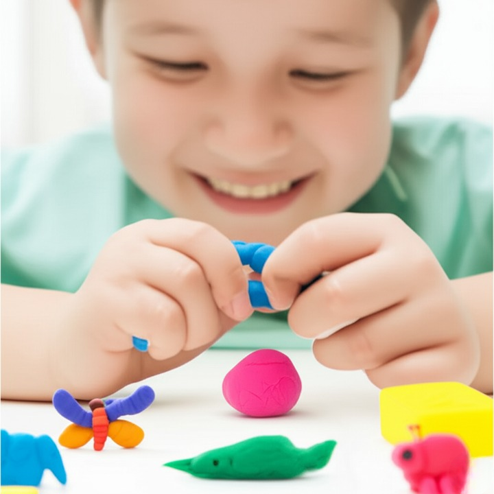 Modeling Clay Set for Kids and Adults – 12 Vibrant Colors – Soft, Non-Sticky, Non-Drying Clay for Creative Arts, Crafts, Sculpting, and Educational Play – Safe and Easy to Use (Random Color)