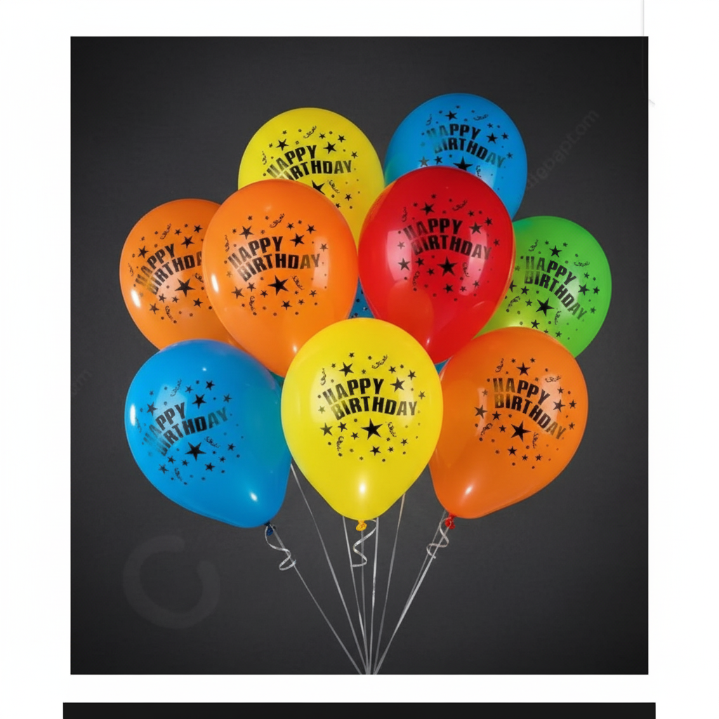 5Pcs Light Up LED Balloons HBD – Glowing Party Balloons for Birthday, Anniversary, Wedding, New Year, and Celebration Decorations
