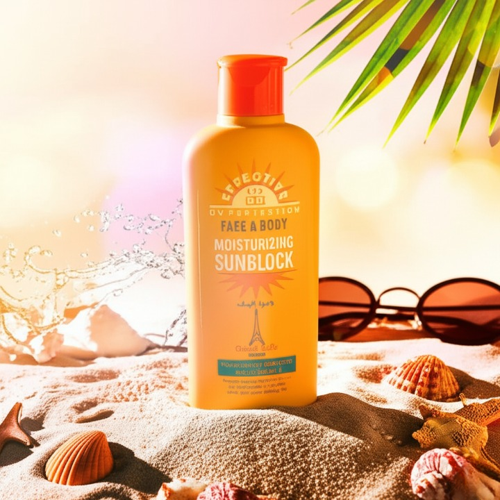 Good Life Paris SPF 60 Face &amp; Body Moisturizing Sunblock with Vitamin E – UV Protection Cream for Brighter, Softer, and Glowing Skin – Daily Use 200ml | Sunblock