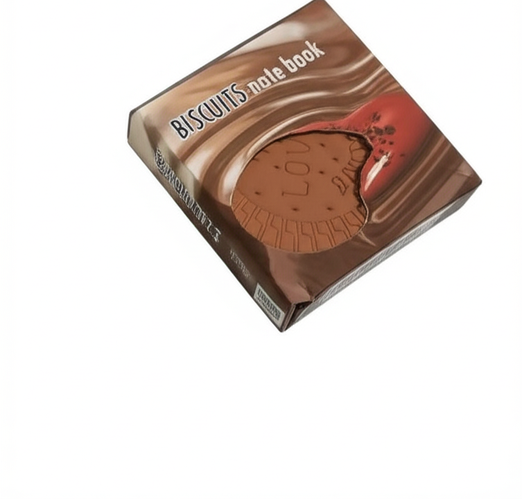 Biscuit Shaped Notebook – 80 Pages Round Steno Pad for Students, Artists &amp; Kids – Fun Chocolate Biscuit Design, Portable Memo Notepad for Notes, Sketching, Doodling &amp; Creative Writing