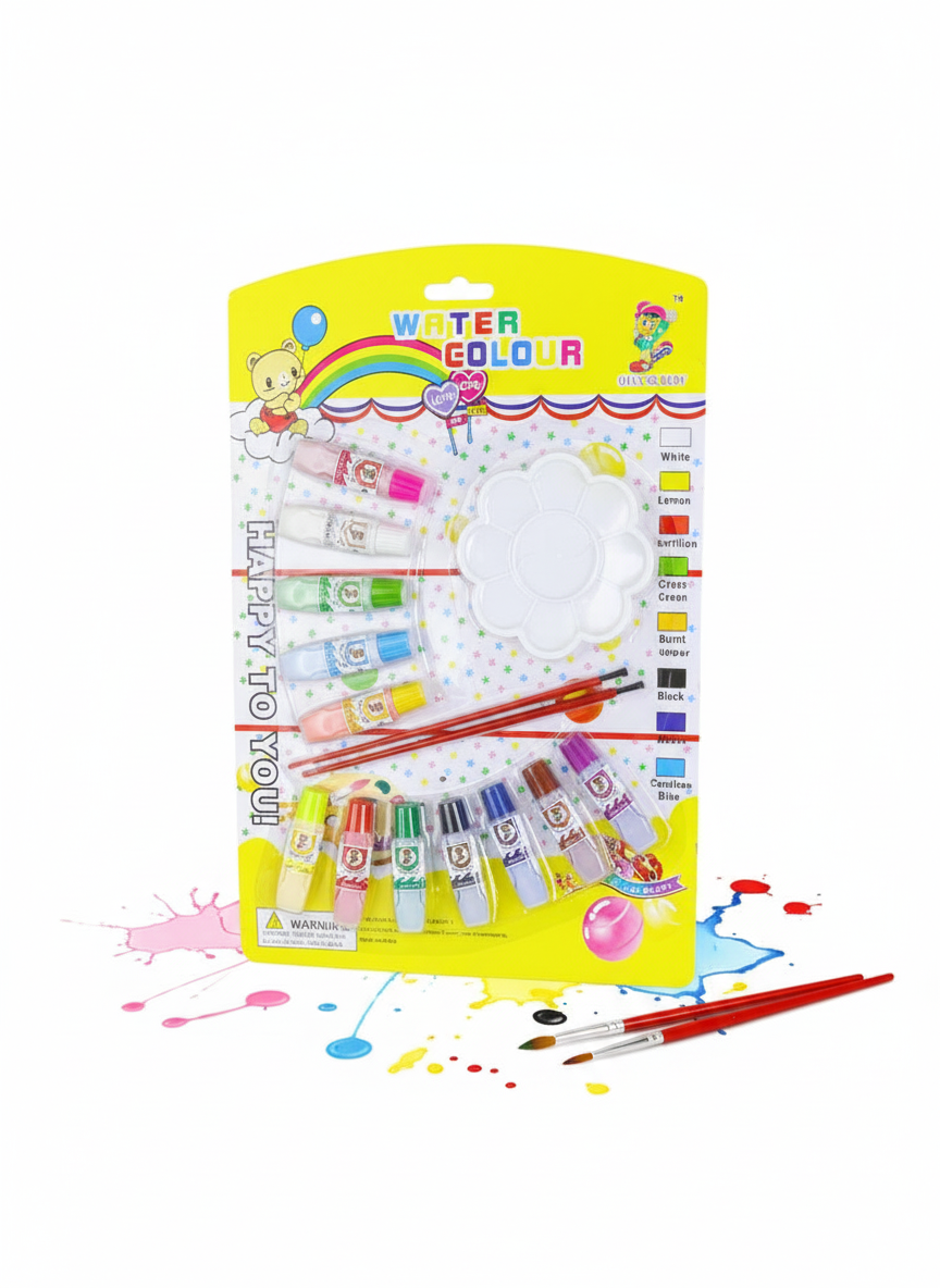Water Color Painting Set with Brushes and Palette – Vibrant Watercolor Paints, High-Quality Brushes, and Mixing Palette for Artists, Students, and Hobbyists