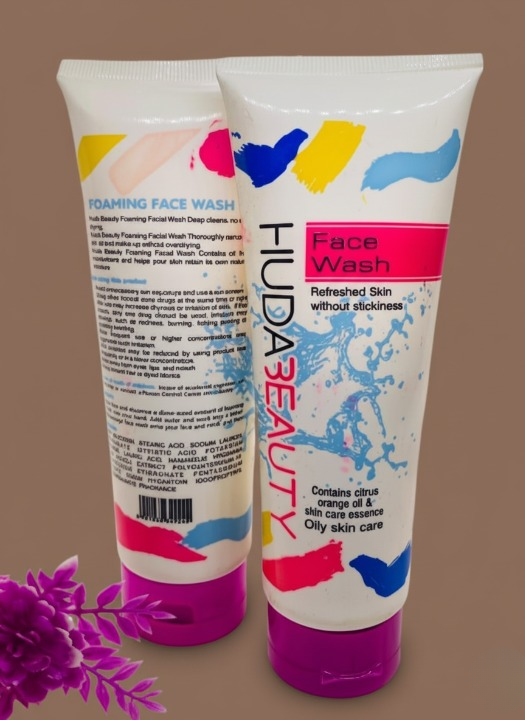 Huda Beauty Face Wash 100ml – Gentle Liquid Cleanser for Oily Skin, Deep Cleansing &amp; Refreshing Daily Skincare Formula