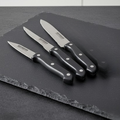3-Piece Kitchen Knives Set – Black | Non-Stick Coating, Ergonomic Anti-Slip Handles, Perfect for Chopping, Slicing &amp; Dicing | Dishwasher Safe