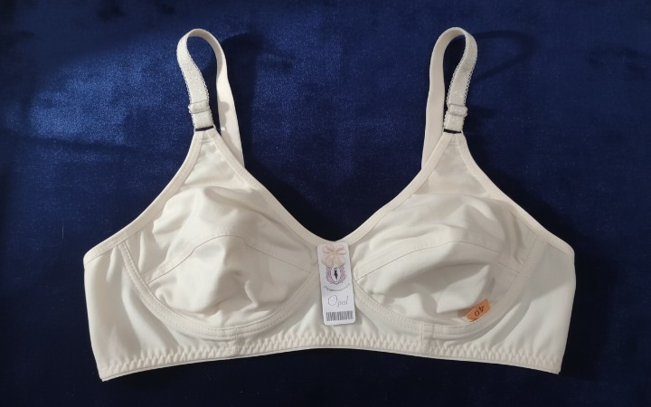 Jersey Soft Fabric Non-Padded Bra for Women – Plain Comfortable &amp; Lightweight Everyday Wear Lingerie in Beige, Available Sizes 32 to 42