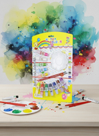Water Color Painting Set with Brushes and Palette – Vibrant Watercolor Paints, High-Quality Brushes, and Mixing Palette for Artists, Students, and Hobbyists