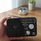 YUEGAN YG-518URT 3-Band Portable Radio with USB/TF MP3 Player, Aux Input, Flashlight &amp; Rechargeable Battery – AM/FM/SW