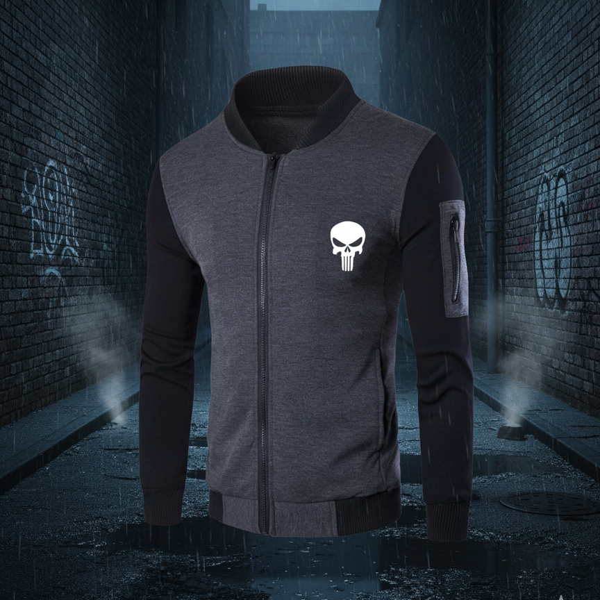 New Winter Collection Printed Zipper Jacket for Men &amp; Boys – French Fleece, Premium Quality, Stylish, Warm &amp; Comfortable Winter Wear (M, L, XL)