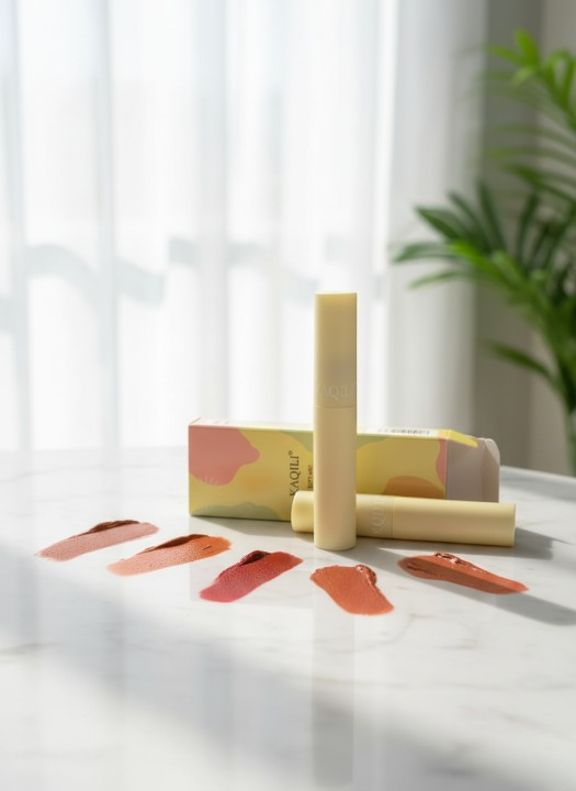 Kaqili Soft Mist Lipgloss – Velour Air Lip Glaze, Lightweight Matte Finish, Long-Lasting Hydration &amp; Smooth Texture – Shades 1, 2, 3, 4