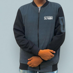 New Winter Collection Charcoal Grey “Be Creative” Printed Zipper Jacket for Men &amp; Boys – French Fleece, Premium Quality, Stylish &amp; Comfortable Winter Wear