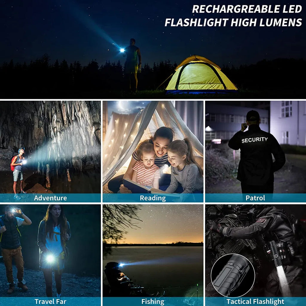 Rechargeable Flashlight | Usb charging headlamp | Waterproof Torch light  TD-20