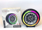X-502 RGB Wheel-Shaped Wireless Speaker with Subwoofer Portable USB/BT Card Playback for Parties Computer Use