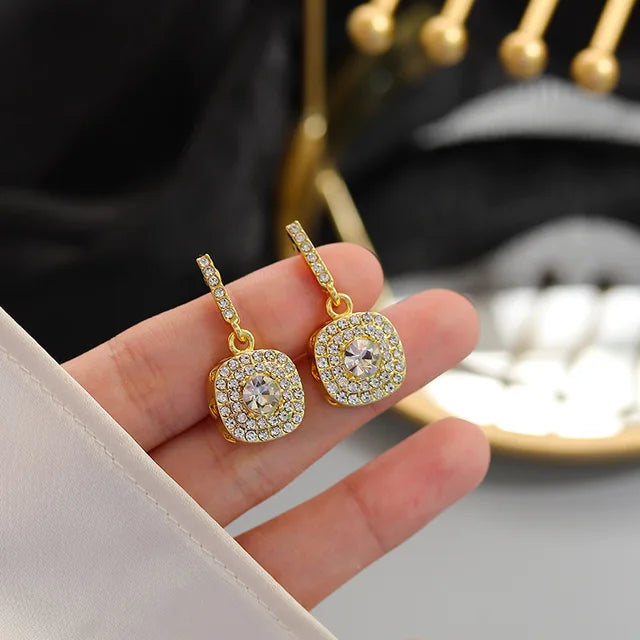 Crystal Earrings – Sparkling Dangle Earrings for Party &amp; Everyday Wear - Earings For Girls ( PJT-990 )