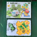 Puzzle Track Car Play Set / DIY Building Block Train Rail Car Toy Puzzle Race Track (random design )