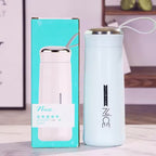 Nice Glass Bottle Water Mini Flask Bottle With Vaccum Flask And Loop Temperature Resistant,400ml (random Colors)