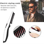 Rechargeable Hair Curler Beard Shawl Comb Multi functional Hair Straightener Comb Brush - Imported