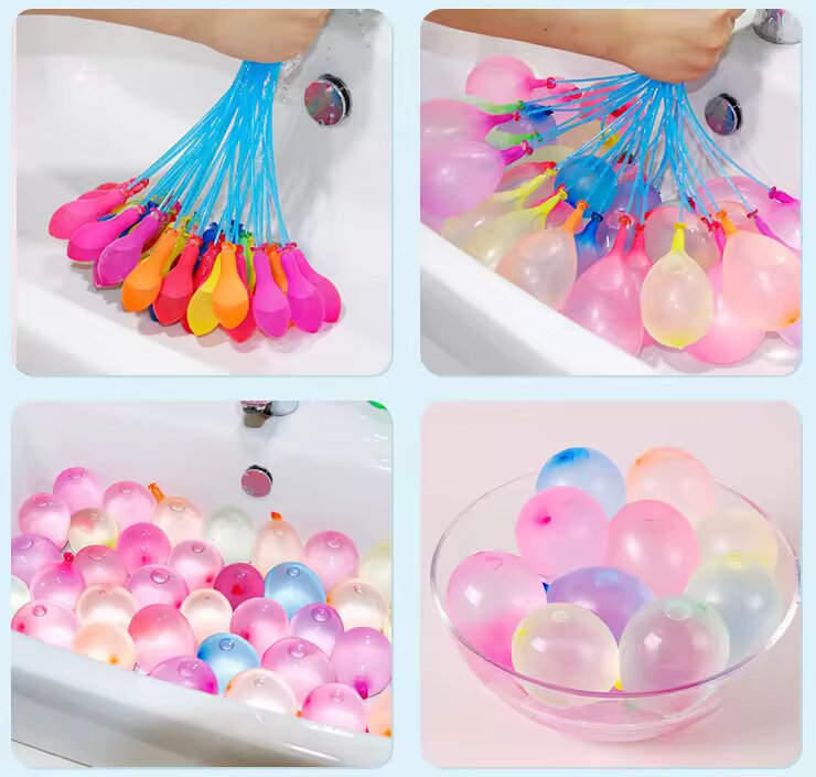111pcs/bag - Fast Fill Water Balloon Kit | Quick Fill Magic Self Sealing Water Balloon | Party Supplies For Outdoor Water Party | Water War Game