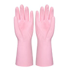 Dishwashing Rubber Gloves Non-Slip Household Laundry Kitchen Cleaning Gloves - Pair (Random color)