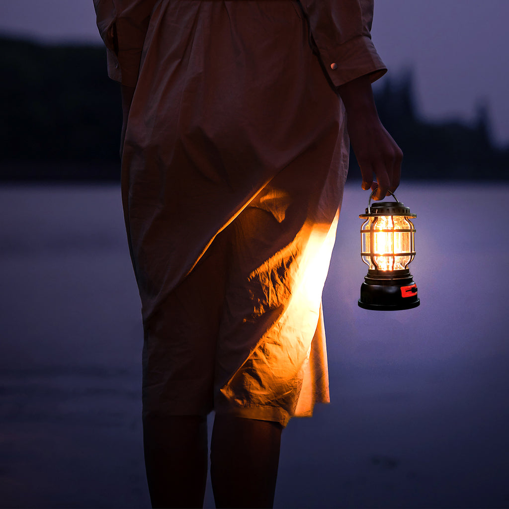 Handle LED Camping Lantern Rechargeable Tent lamp solar powered camping lamp for outdoor(random color)